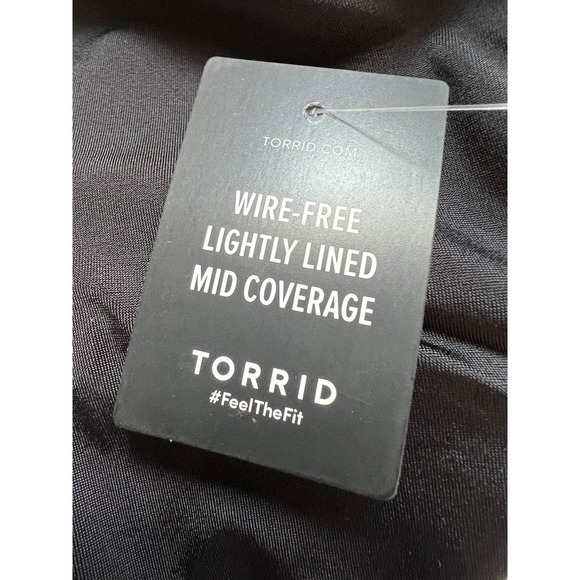 Torrid Swim Top Tankini Womens 2X Wirefree Built In Bra Flounce Ruffle Swimsuit - Picture 6 of 10